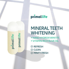 Real White gel pods in pack highlighting natural ingredients for whitening