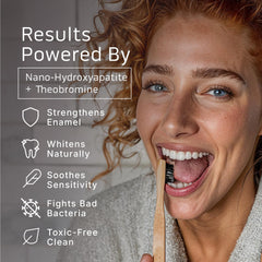 Primal Life Real White Dental Boost packaging highlights sustainable design and organic ingredients.