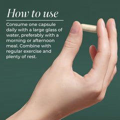Capsules poured beside a glass of water, illustrating daily cognitive support.