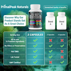 PrimalPeak Naturals complete-pack image conveys all-in-one vitality solution for daily routines