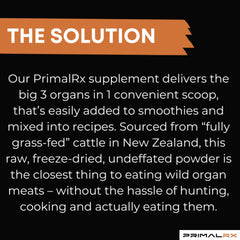 PRIMALRX Bovine Organ Powder ideal for active lifestyles.