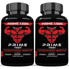 Prime Labs Prime Test bottle displayed for daily energy and stamina support.
