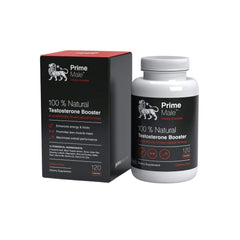 Prime Male Vitality bottle front with premium packaging for daily energy support