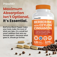 PrimeMD Berberine package on a shelf for daily wellness