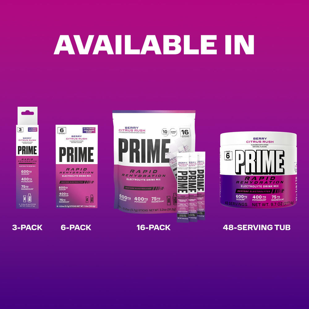 Prime Rapid Rehydration in gym bag ready for on-the-go hydration