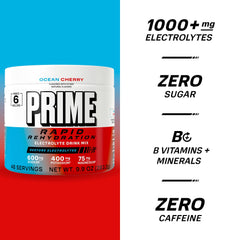 Shaker with Prime Rapid Rehydration powder during a workout