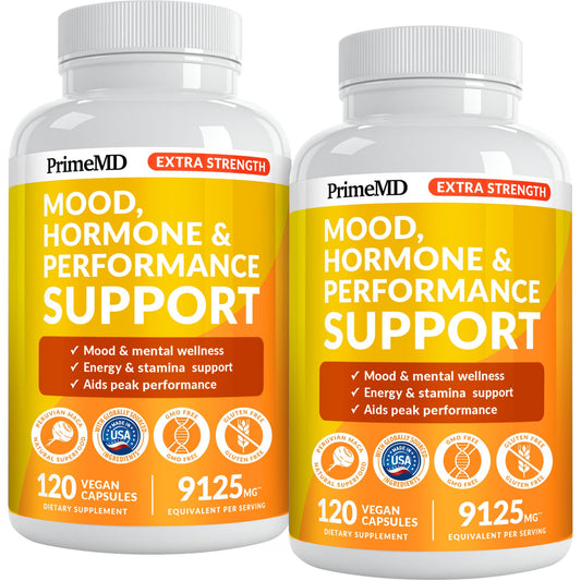 PrimeMD 19-in-1 maca bottle showing the potent daily wellness blend.