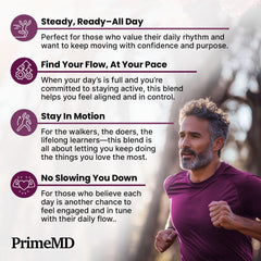PrimeMD bottle emphasizes CoQ10 100mg and minerals