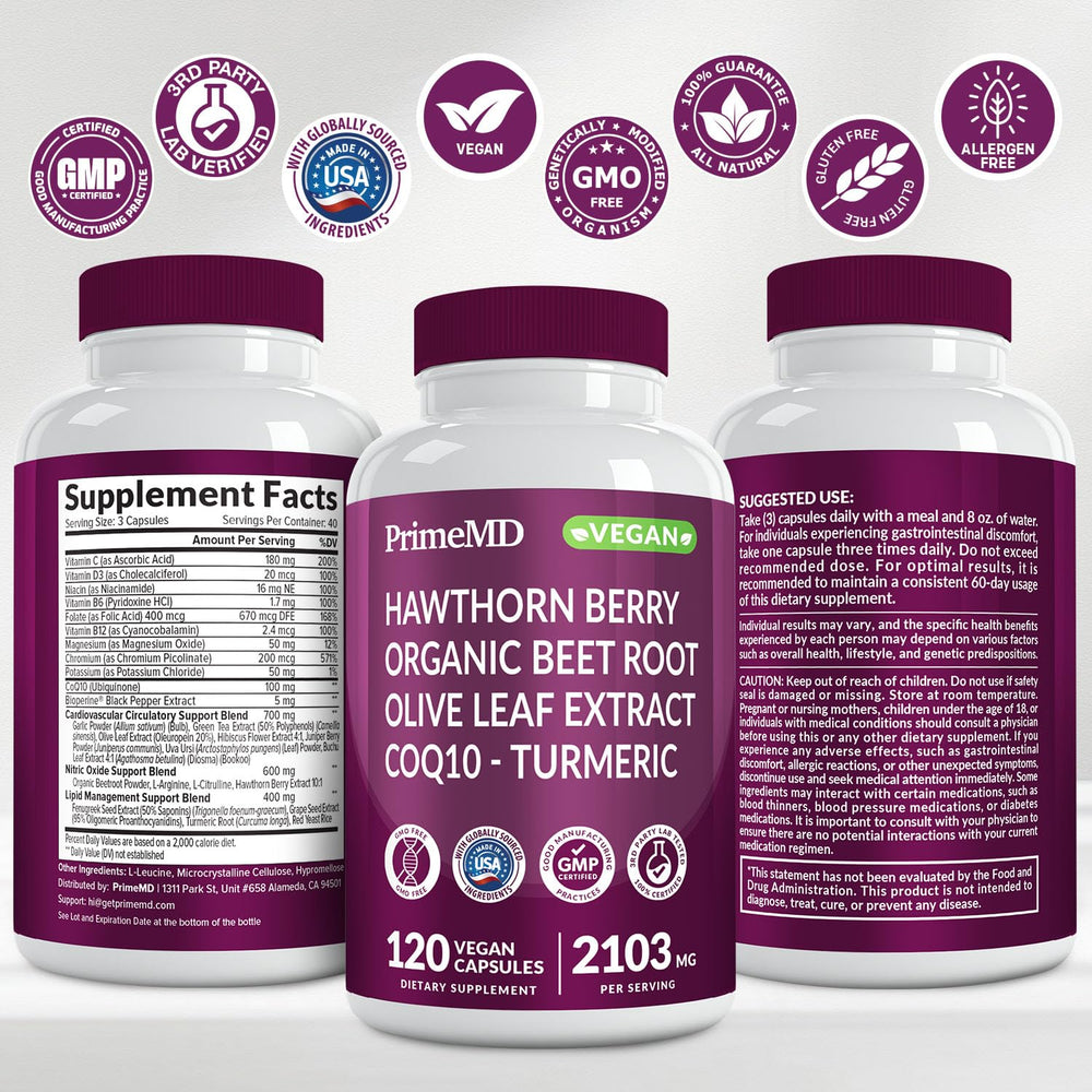 PrimeMD olive leaf extract visible as part of the blend