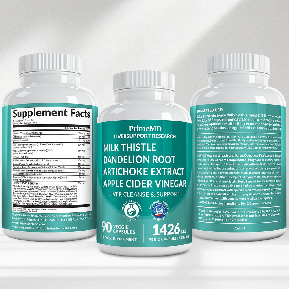 PrimeMD 270-count jar displayed for extended daily regimen.