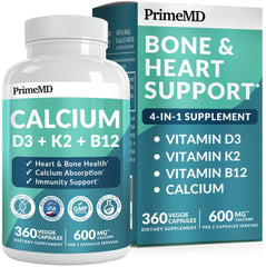 PrimeMD 4-in-1 calcium bottle front highlighting daily calcium support
