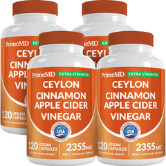 PrimeMD 5-in-1 Cinnamon bottle front promotes daily metabolism support.
