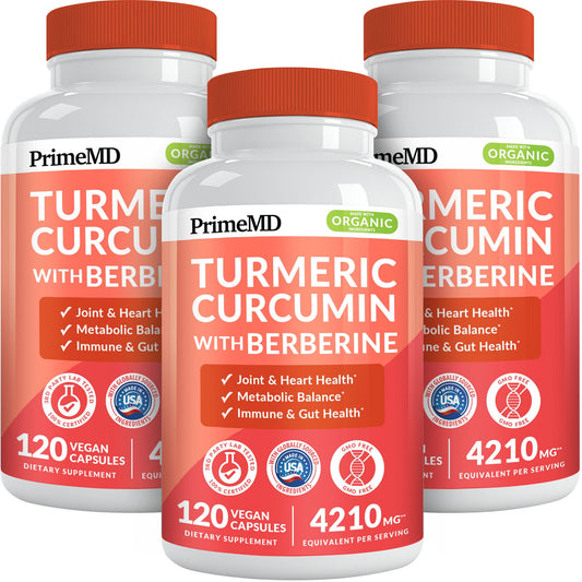 PrimeMD 5-in-1 turmeric bottle front for daily wellness support