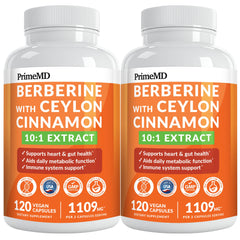 PrimeMD Berberine 21in1 bottle front for energy and metabolism support.