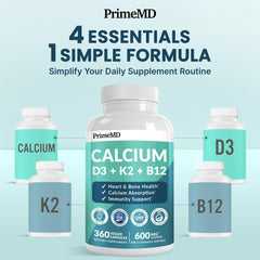 PrimeMD calcium tablets closeup of compact, easy-to-swallow pills
