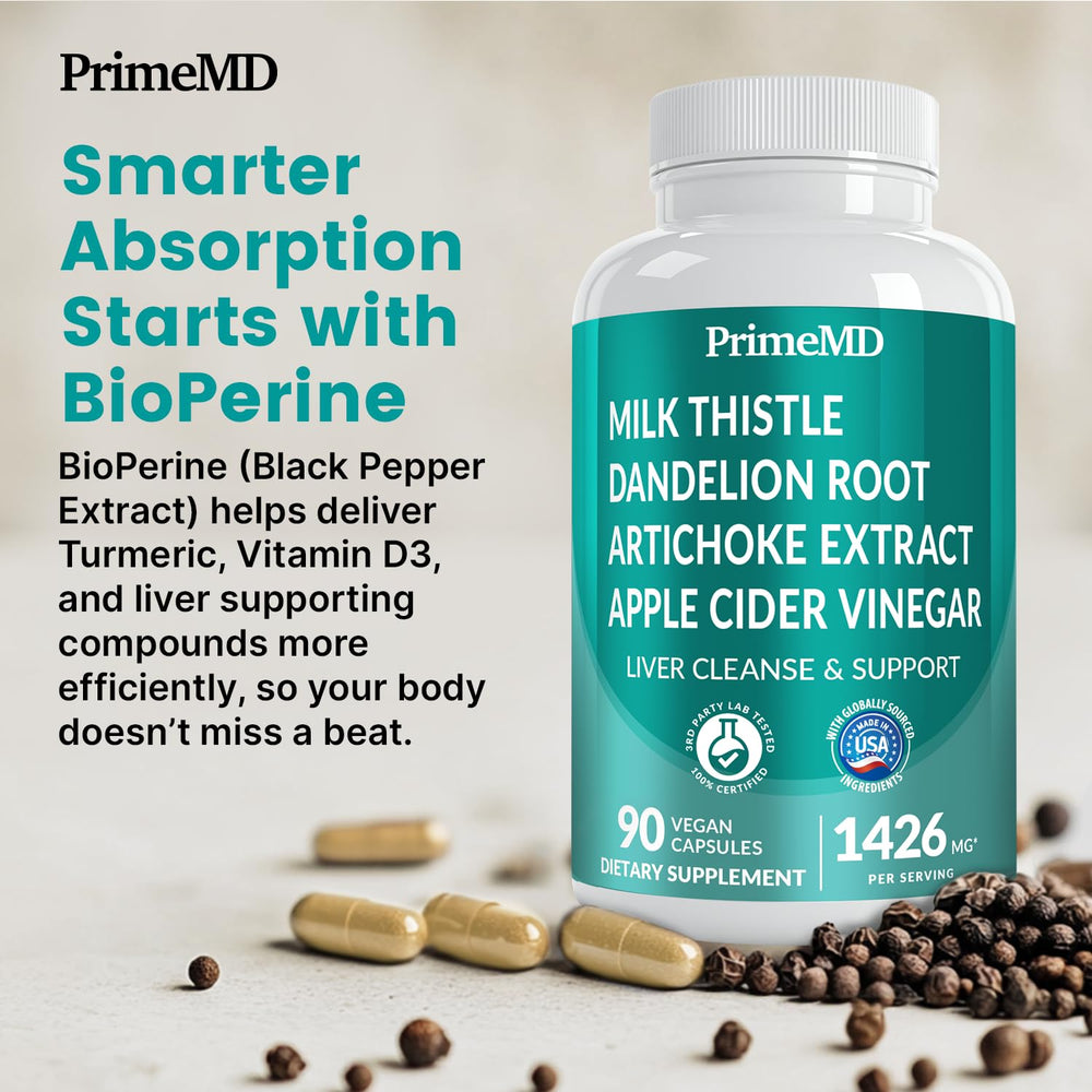 PrimeMD closeup of capsules ready for daily routine use.