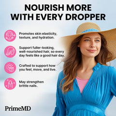 PrimeMD hydrolyzed keratin protein image indicating hair-strengthening potential.