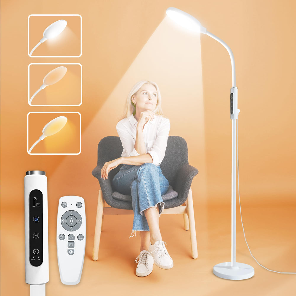 PRIMETEK Light Lamp remote control enables quick lighting adjustments for reading or work.