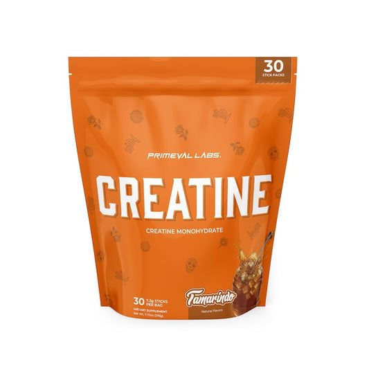 Primeval Labs Clean Creatine Monohydrate powder in a scoop for clean fueling