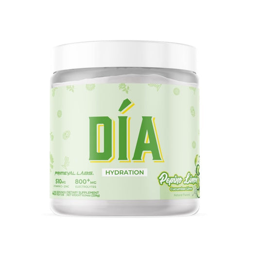 Primeval Labs DIA bottle pour with Pepino Limon for on-the-go hydration