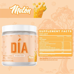 Primeval Labs DIA Melon hydration in a glass delivers electrolytes and a refreshing flavor.