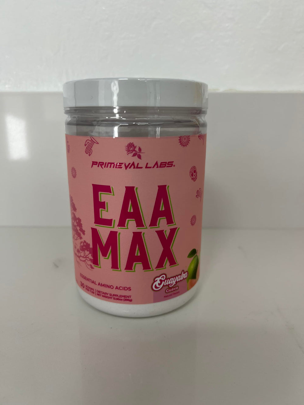 Primeval Labs EAA Max Energy intra-workout use for steady amino acid delivery.