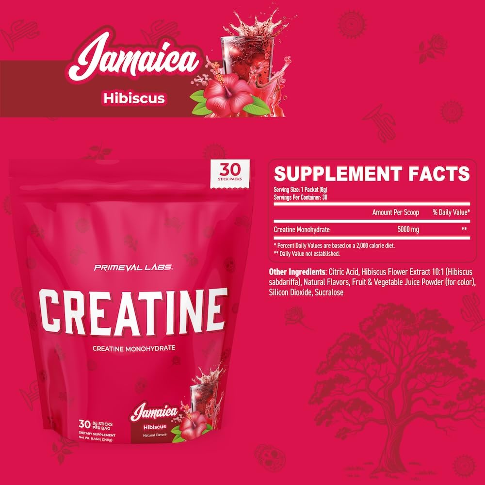 Primeval Labs Latin Aqua Fresca flavor glass for refreshing creatine drink.
