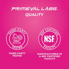 Primeval Labs PRE bottle and label closeup showcases authenticity