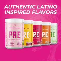 Primeval Labs PRE scoop beside tub conveys convenient daily use