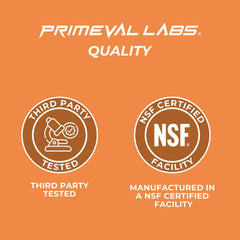Primeval Labs third-party tested creatine label confirming purity