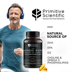 Primitive Scientific Nordic Pure Oil Complex MSC seal and GOED tested purity.