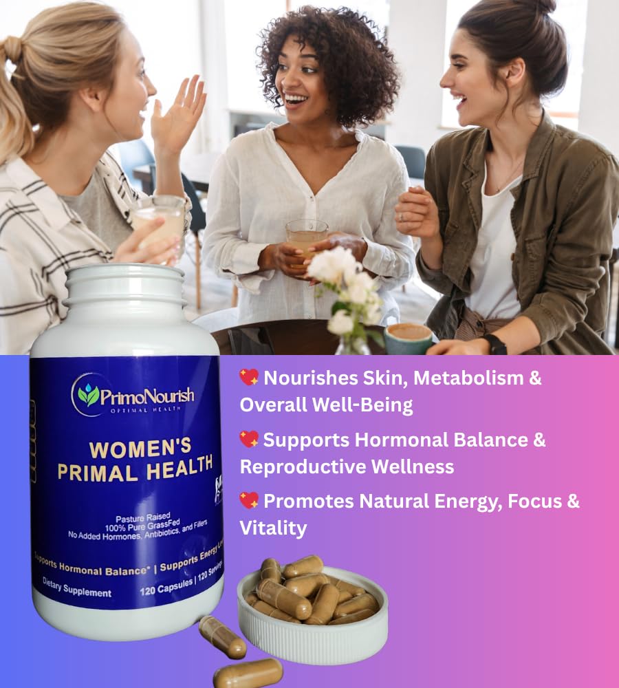 PrimoNourish Women’s Primal Health grass-fed sourcing—nutrient-rich organs from pasture-raised cattle.