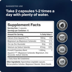 Red marine algae minerals in PrimoH2 support trace mineral intake for wellness.