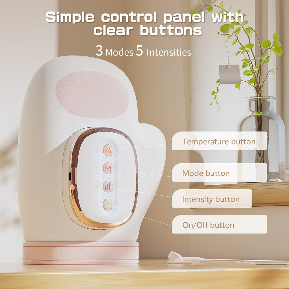 Prisag hand massager's ergonomic 5-finger wrap supports comfortable use for both hands.