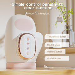 Prisag hand massager's ergonomic 5-finger wrap supports comfortable use for both hands.