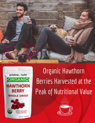 Pristine Nutri hawthorn berries resealable bag keeps freshness longer.