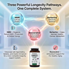 PRISTINE'S Longevity pour capsules illustrating easy daily dosing