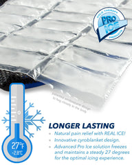 Pro Ice ankle wrap supports plantar fascia relief possibilities.
