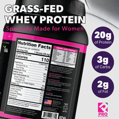 Close-up ingredient panel highlights grass-fed, rBGH-free whey protein isolate