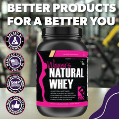 PRO NUTRITION LABS whey for women vanilla label closeup highlights grass-fed ingredients.