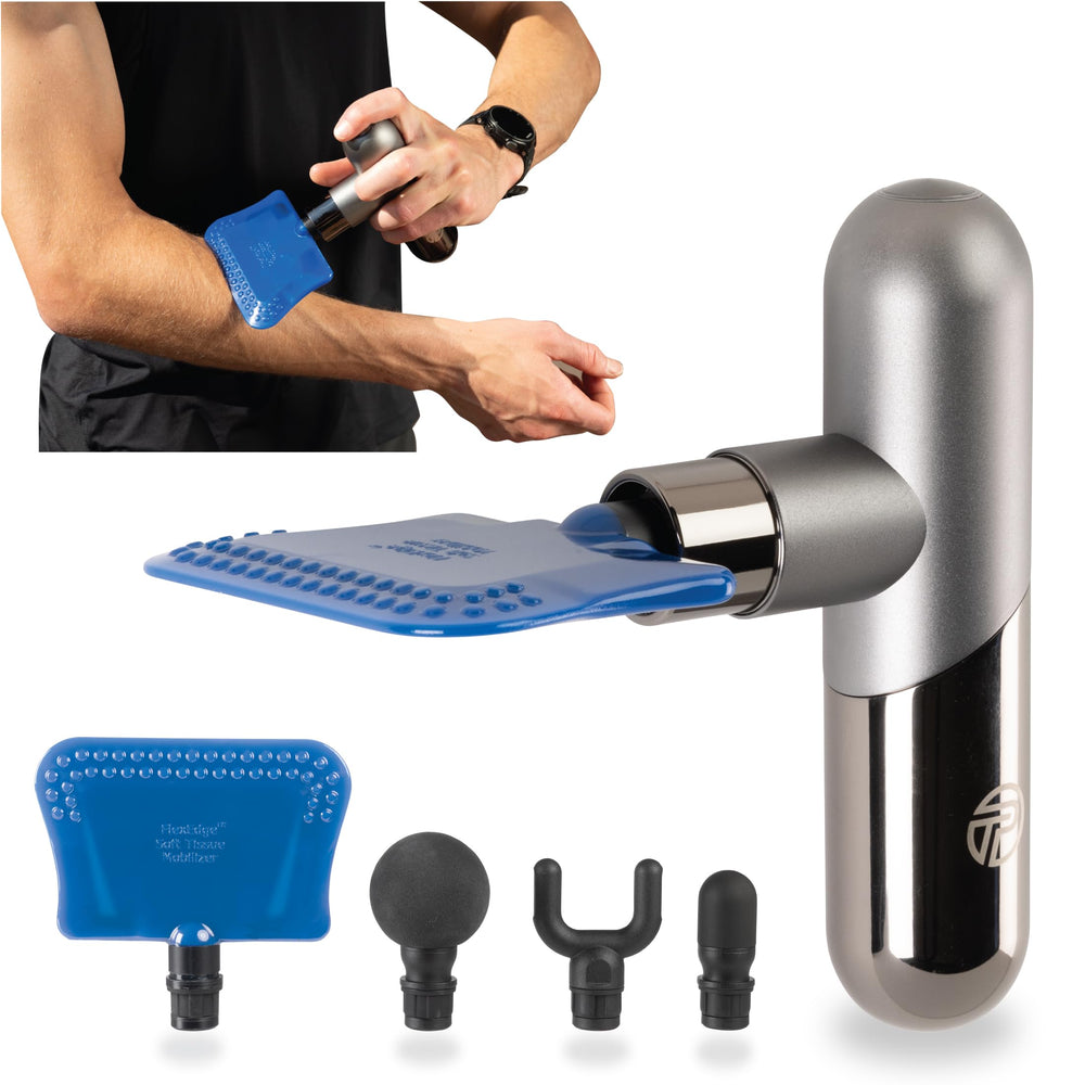 Pro-Tec Force Mini 2.0 with Flex Edge attachment for enhanced soft tissue mobilization and flexibility.
