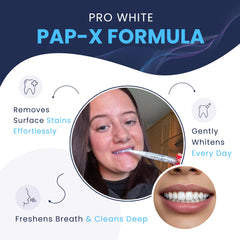 Pro White Teeth Kits Pap-X Formula delivers whitening without peroxide.