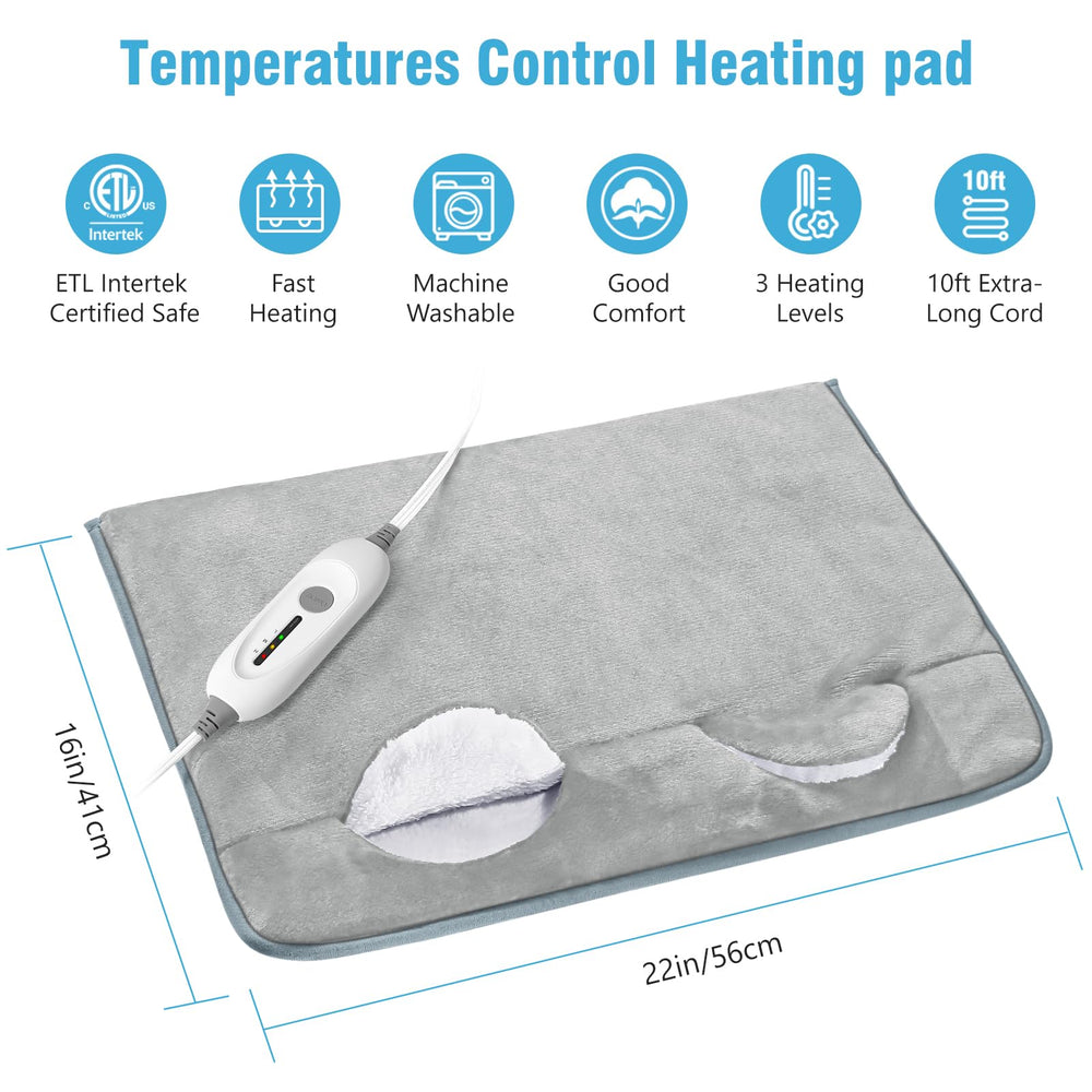 PROALLER foot warmer with three heat levels for customizable warmth