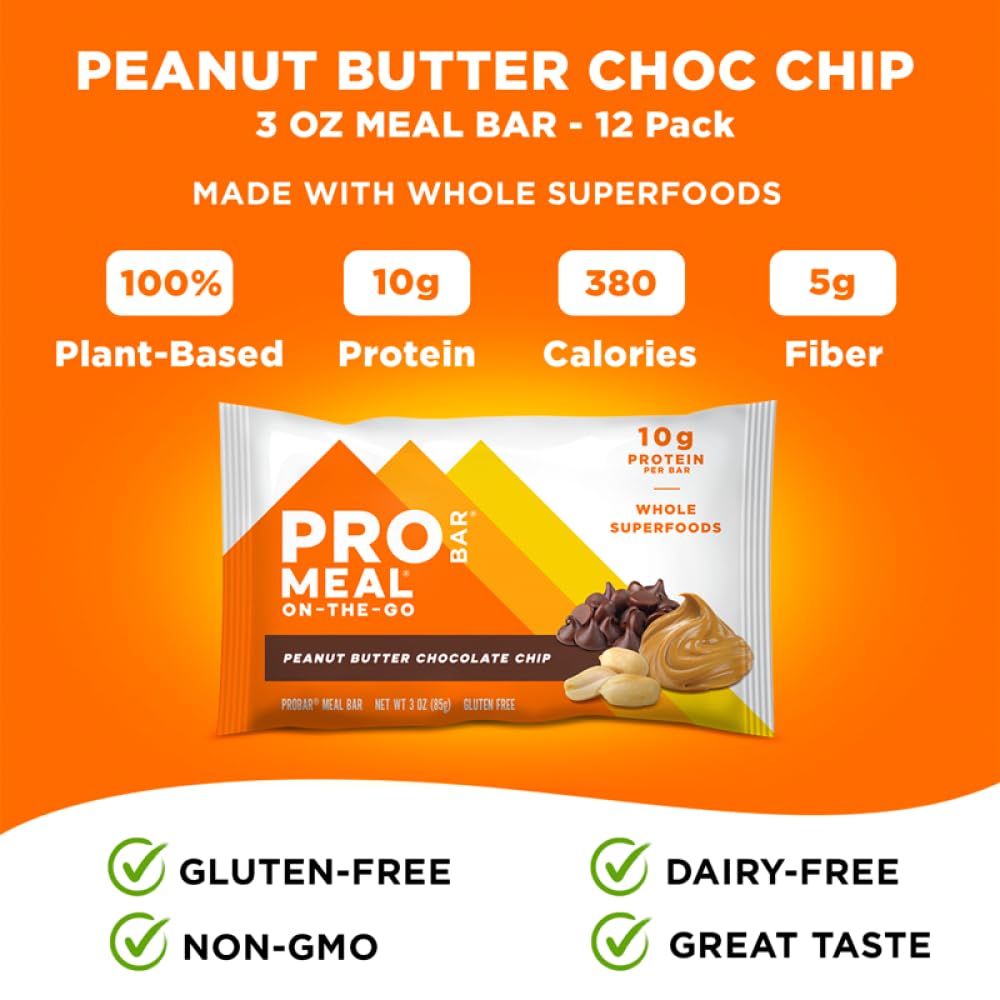 PROBAR MEAL Bar ingredients shown: oats, nuts, and seeds.