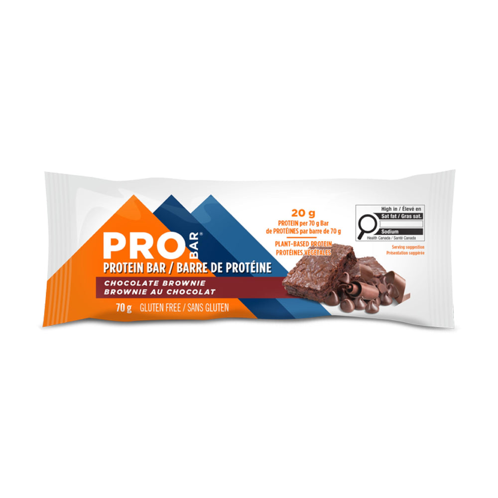 Close-up texture of PROBAR Chocolate Brownie highlighting rich flavor and fiber