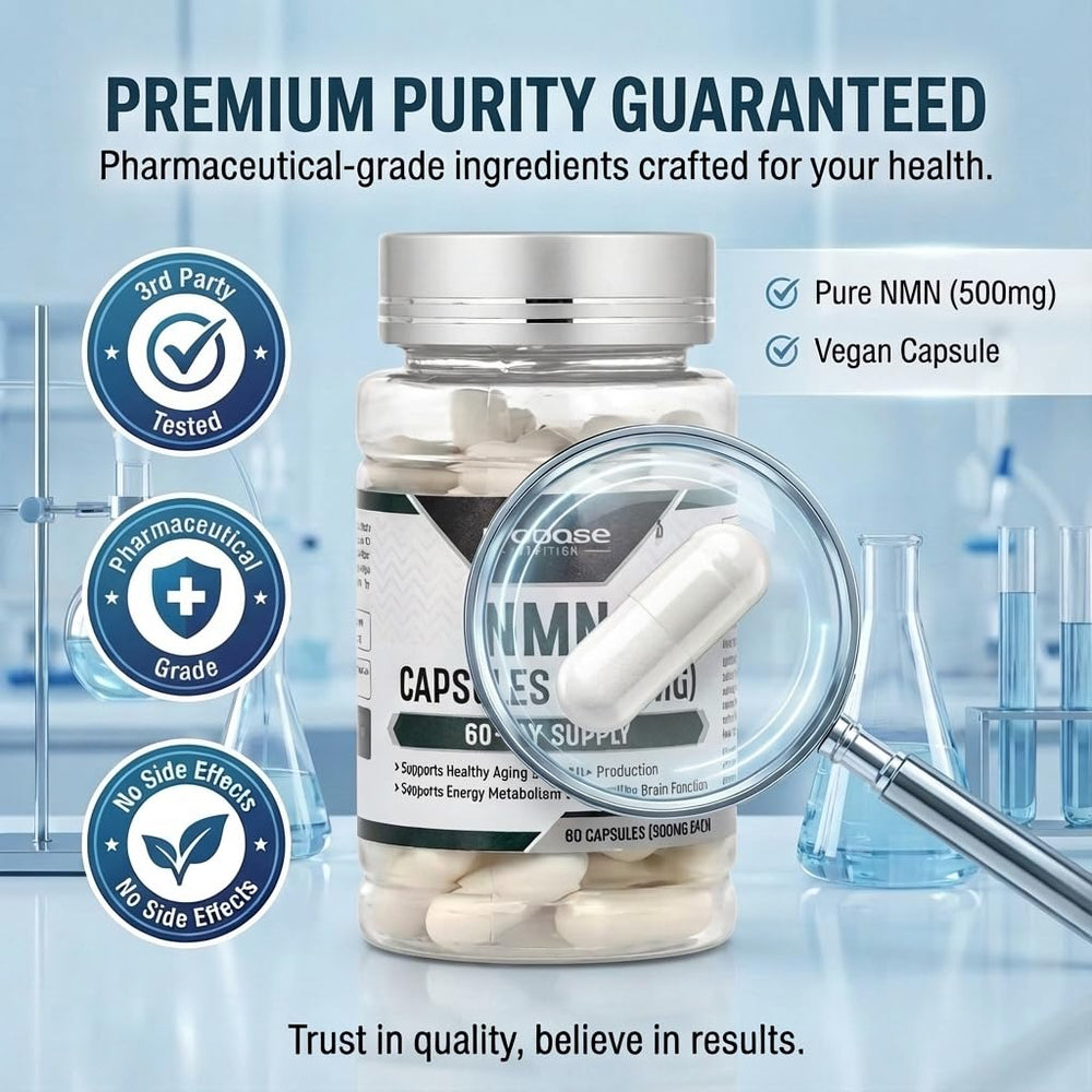 Probase NMN vegan-friendly gluten-free label on packaging