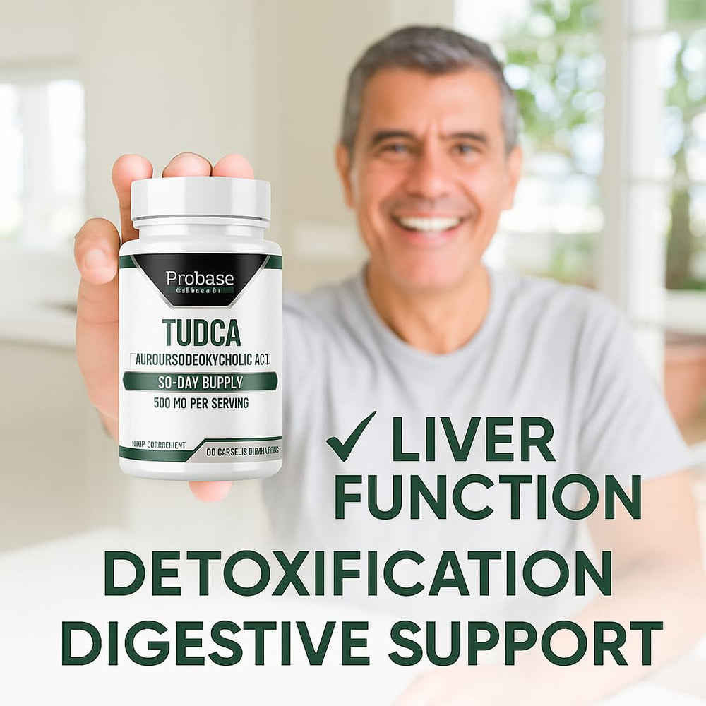 Probase Nutrition TUDCA bottle pictured during everyday detox rituals