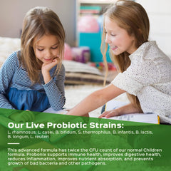 Probonix Kids ingredients showcase eight-strain blend for balanced digestion.