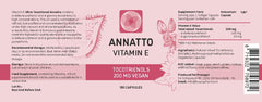 Procapsin Annatto Tocotrienols capsules—tocopherol-free vegan Vitamin E option.