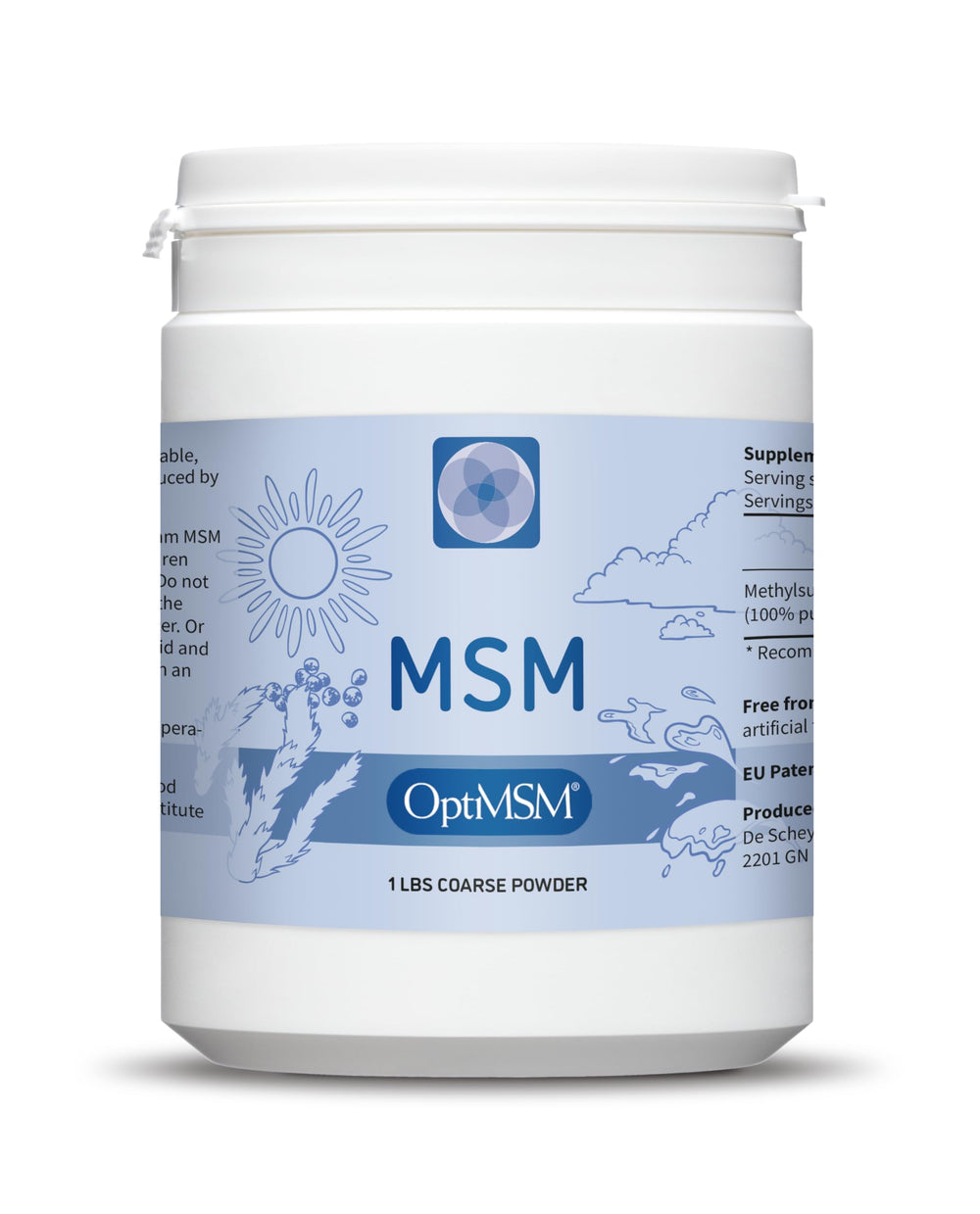 Procapsin OptiMSM powder bottle for daily wellness and easy mixing.